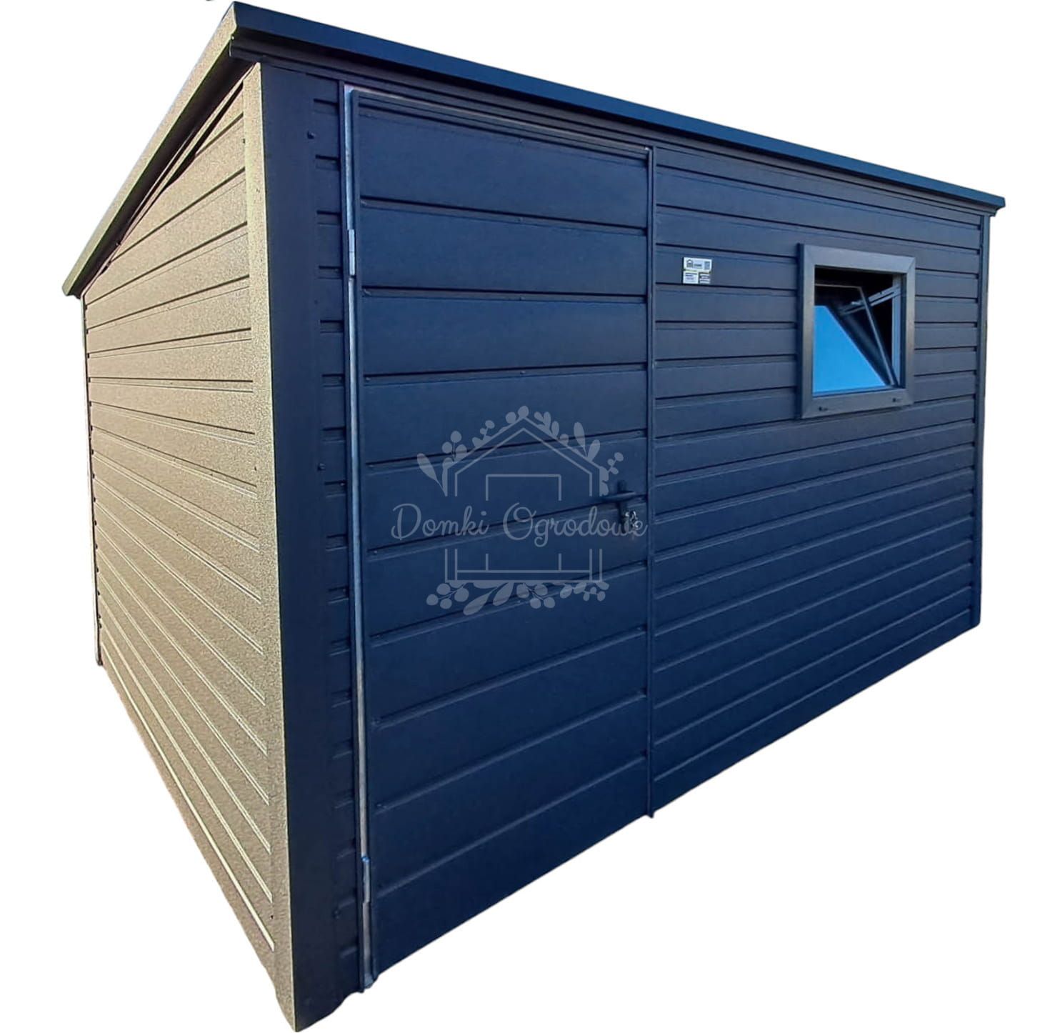 Schowek  domek ogrodowy 3,5x2,5m okno antracyt  spad w tył ID969