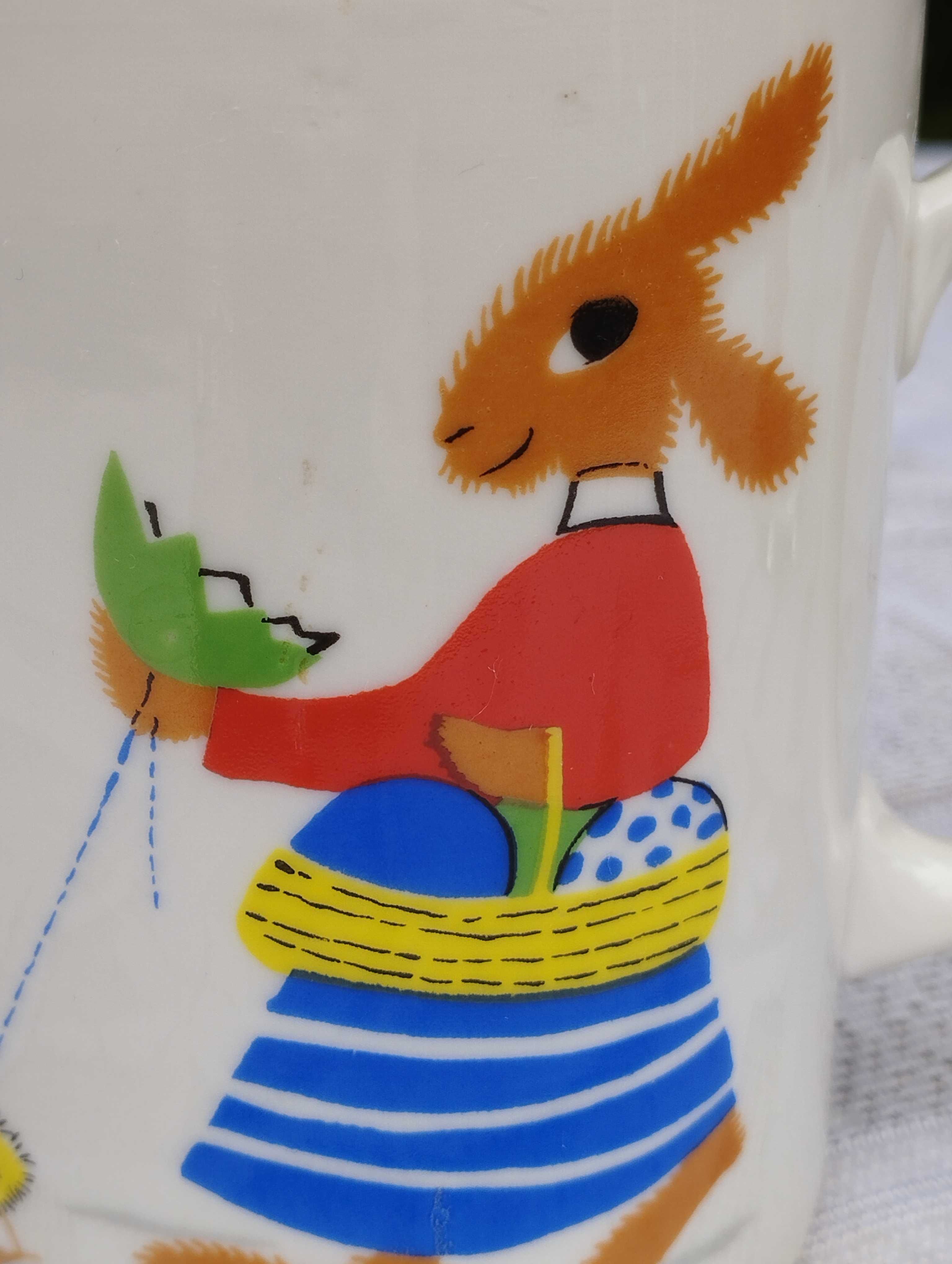 Kubek z uszkiem z fabryki porcelany Karolina seria świąteczna
