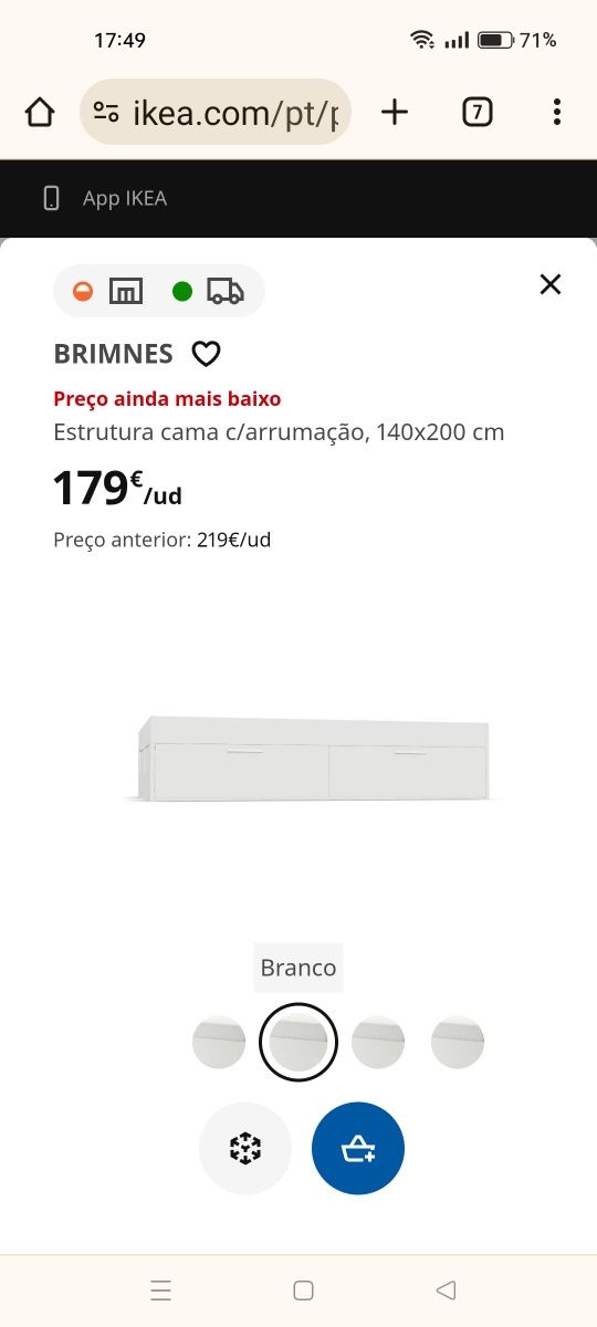 Cama para venda em bom estado