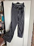 Spodnie nowe letnie granatowe w paski River Island rozmiar M