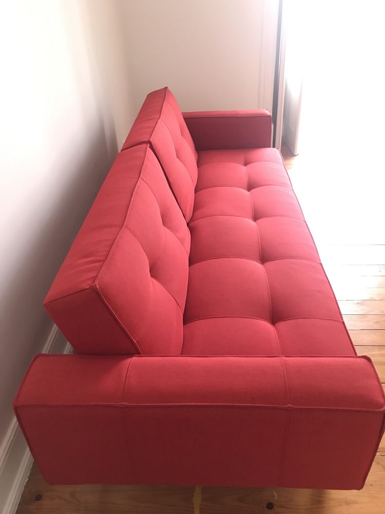 Sofá-cama vermelho Área
