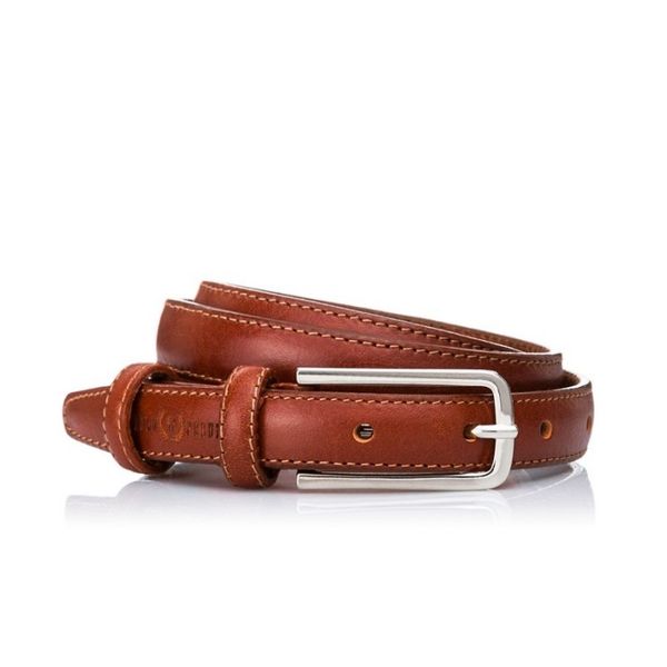 skórzany pasek damski paolo peruzzi wb04-cg - 100 cm