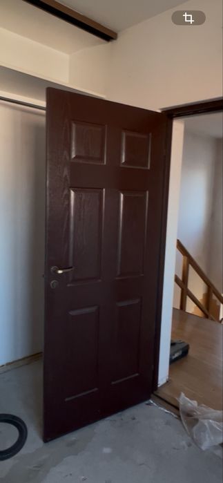 Drzwi drewniane zewnętrzne- ciemny brąz