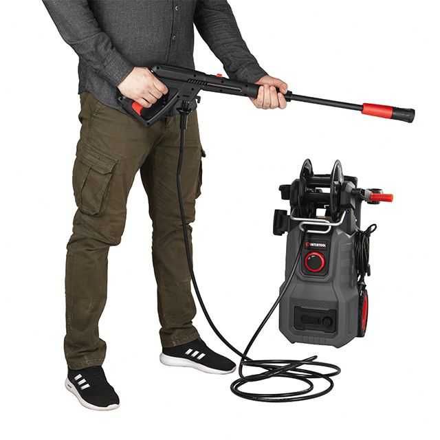 Мийка високого тиску 2000 Вт, 160 бар, шланг 5 м. INTERTOOL DT-1518.