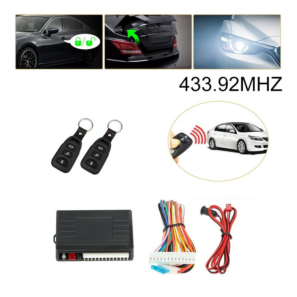 Kit fecho central universal automóvel com 2 comandos NOVO