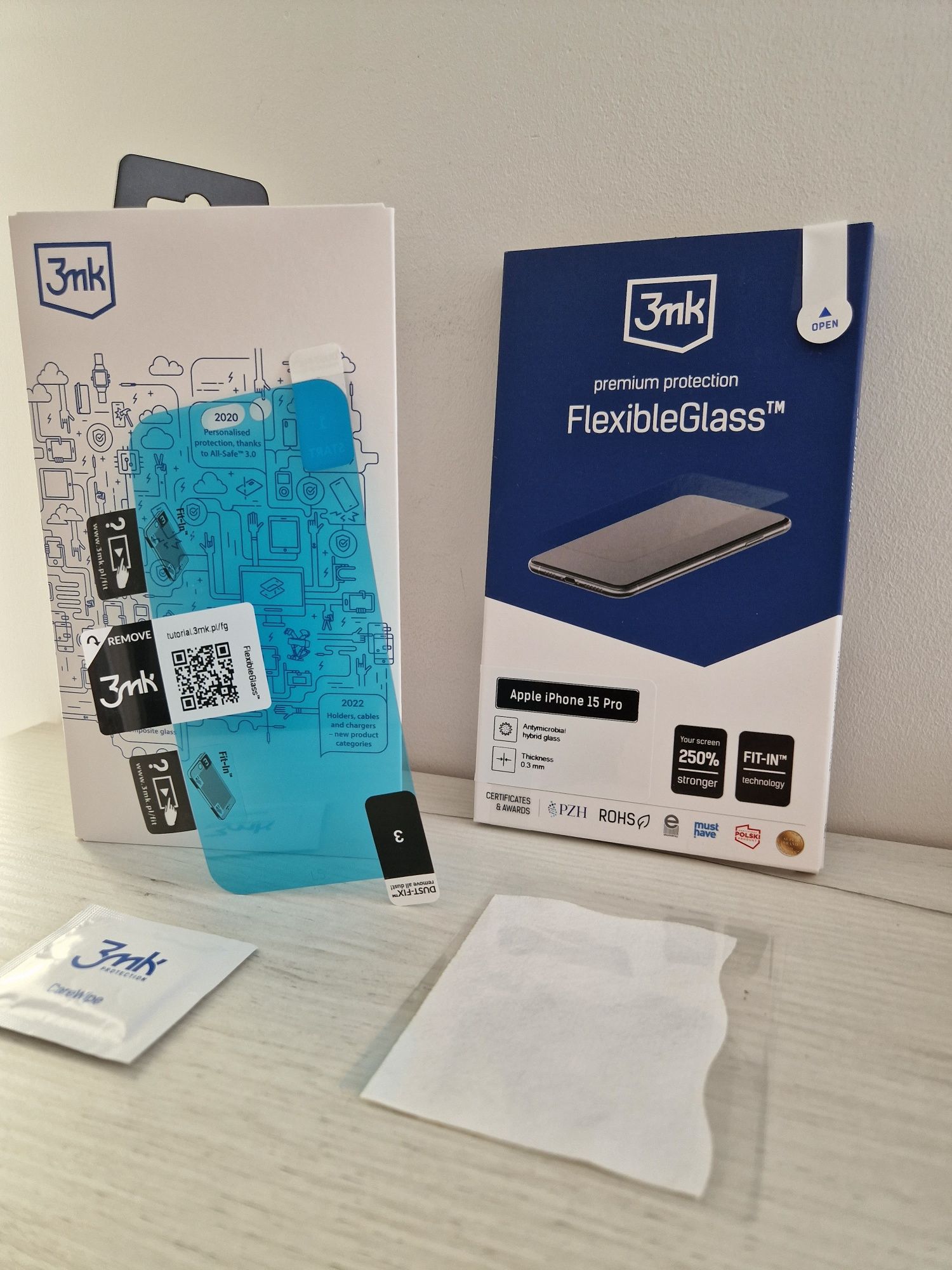 Hartowane szkło hybrydowe 3MK FlexibleGlass do Iphone 15 Pro