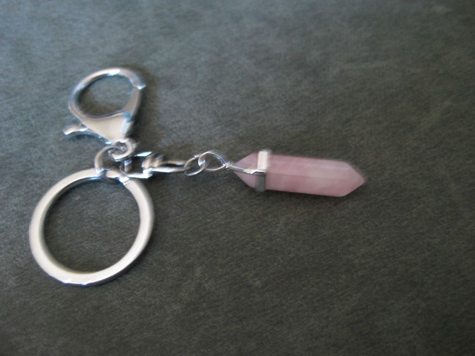 Porta Chaves Pedra Energia Rosa ou Verde NOVO