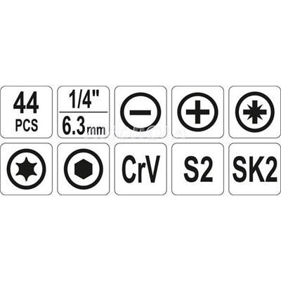 Narzędzia zestaw 44szt etui Yato YT-39280