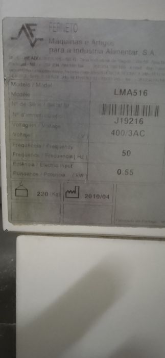 Laminador pastelaria