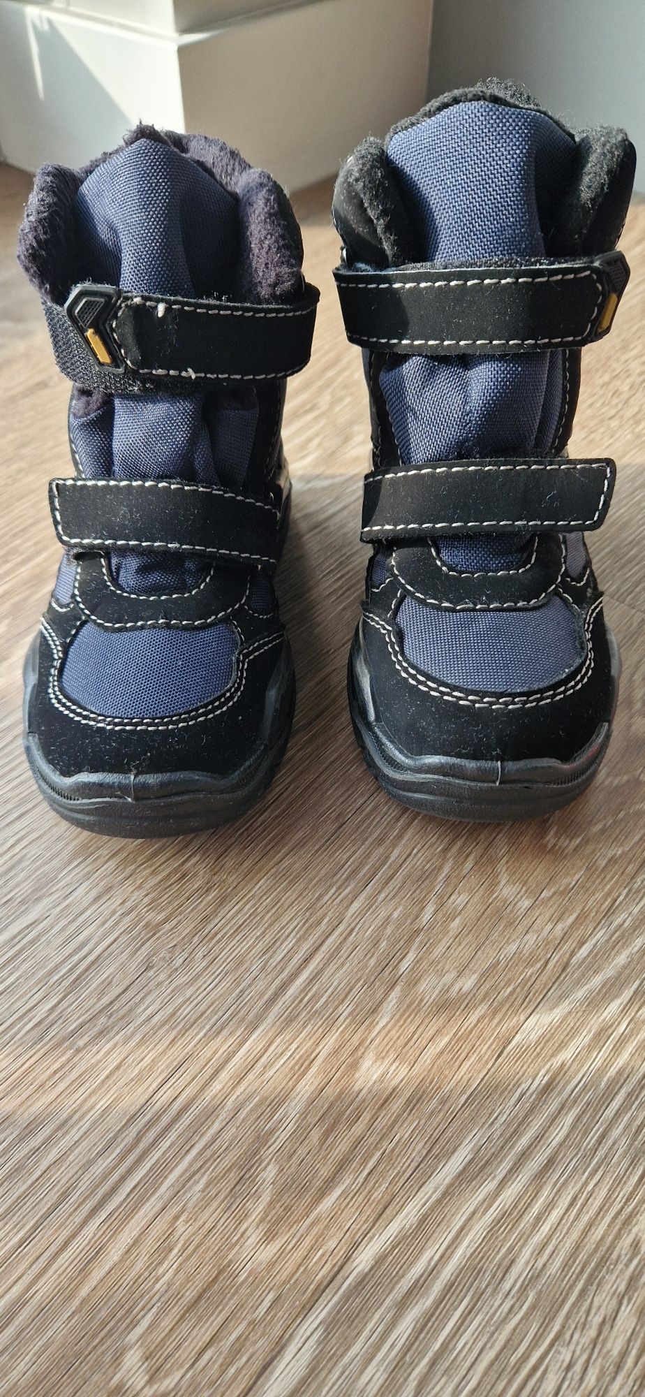 Buty zimowe, śniegowce, kozaki dzieciece Vty Deichmann na rzepy 28