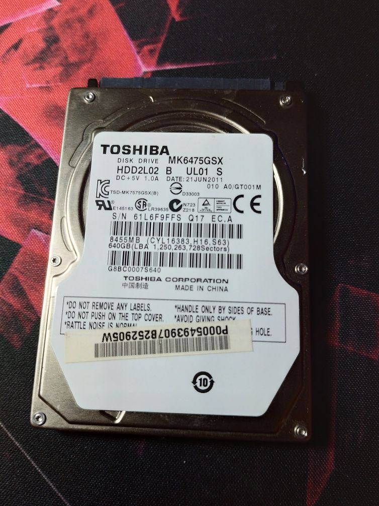 HDD Toshiba MK6475GSX 640gb