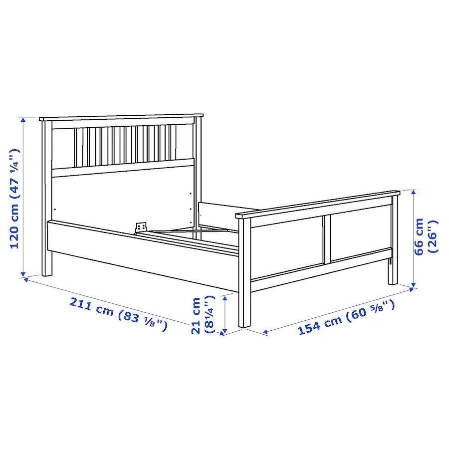 Łóżko Ikea hemnes i stoliki nocne