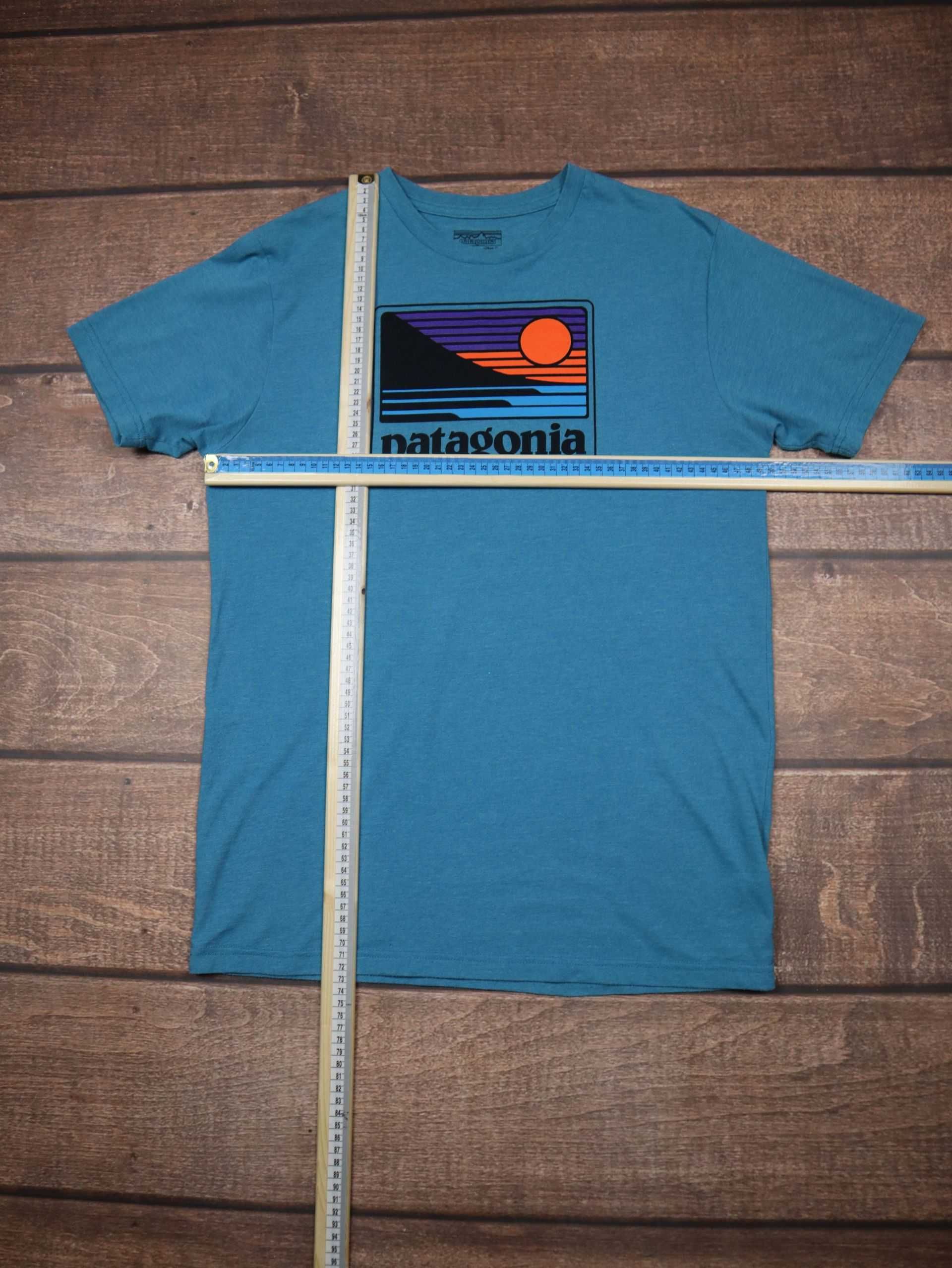 Patagonia Conquerors tshirt niebieska koszulka z krótkm rękawem
