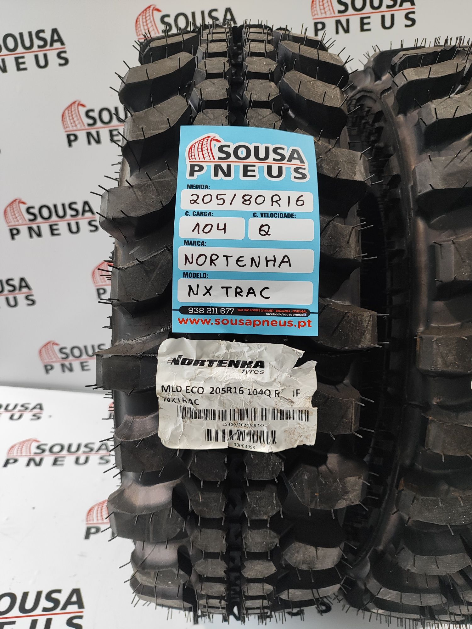 230 Euros 2 pneus novos Nortenha 205-80R16 Oferta dos Portes