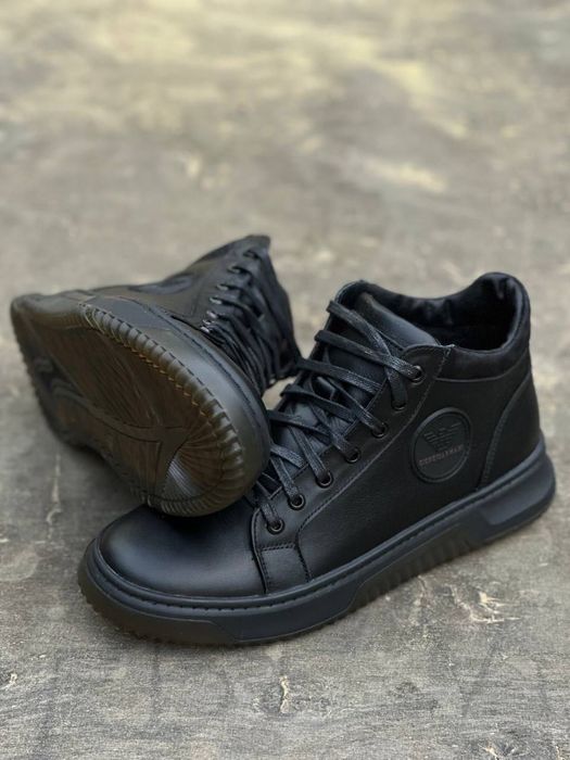 Чоловічі шкіряні Emporio Armani Ботинки кроссовки новые оригинал кожа