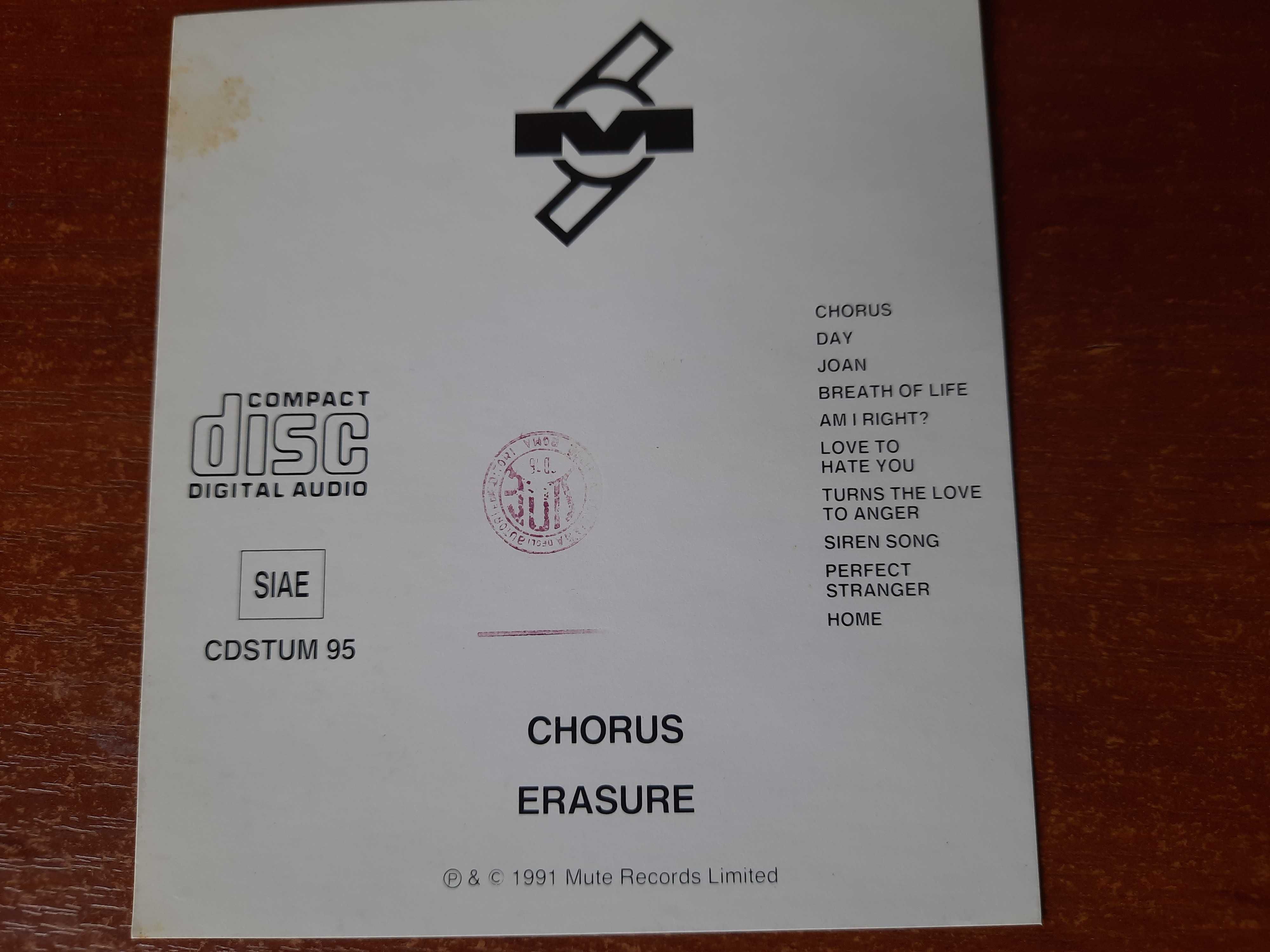 Audio CD Erasure - Chorus (Collectors Edition)