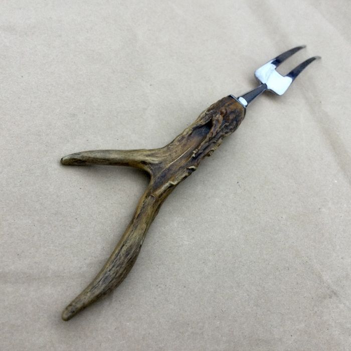 Антикварная большая  вилка для мяса, Solingen