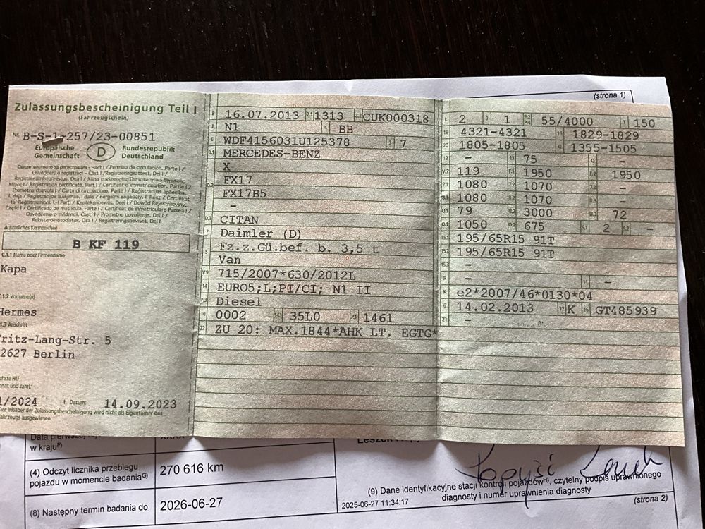 MERCEDES-BENZ CITAN samochód dostawczy