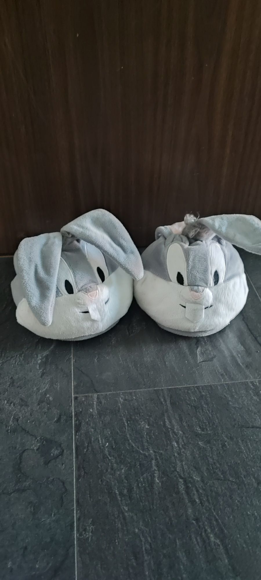 Puchate papcie dziecięce króliki r.32-33