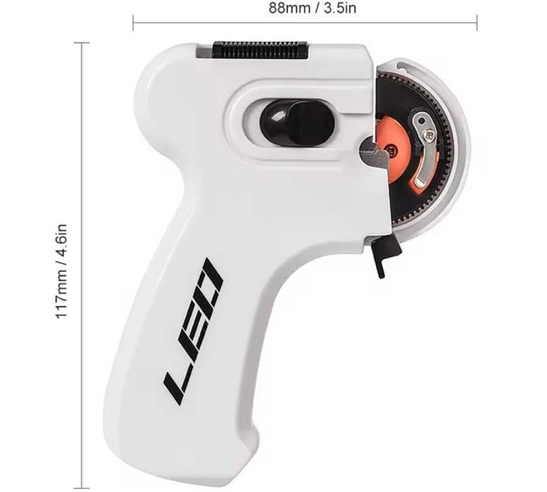 Automatyczna elektryczna wiązarka do haków haczyków wędkarskich.