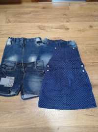 Spódniczki i spodenki jeansowe 134