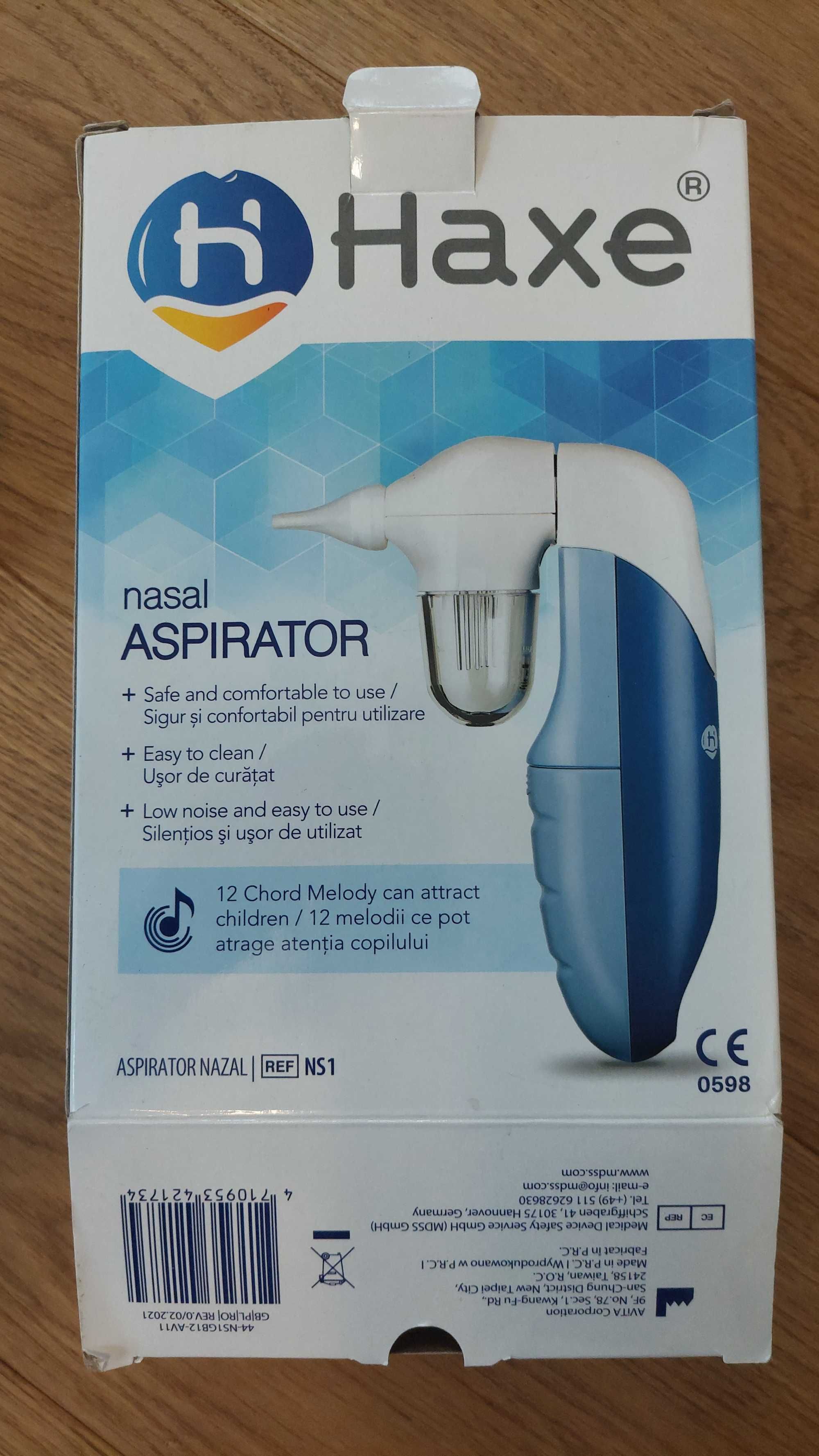 Aspirator do nosa katarek Haxe NS1 dla dziecka.