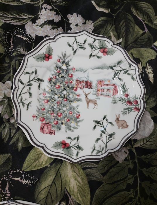 H&M hm home talerze śniadaniowe/deserowe porcelana 4 szt