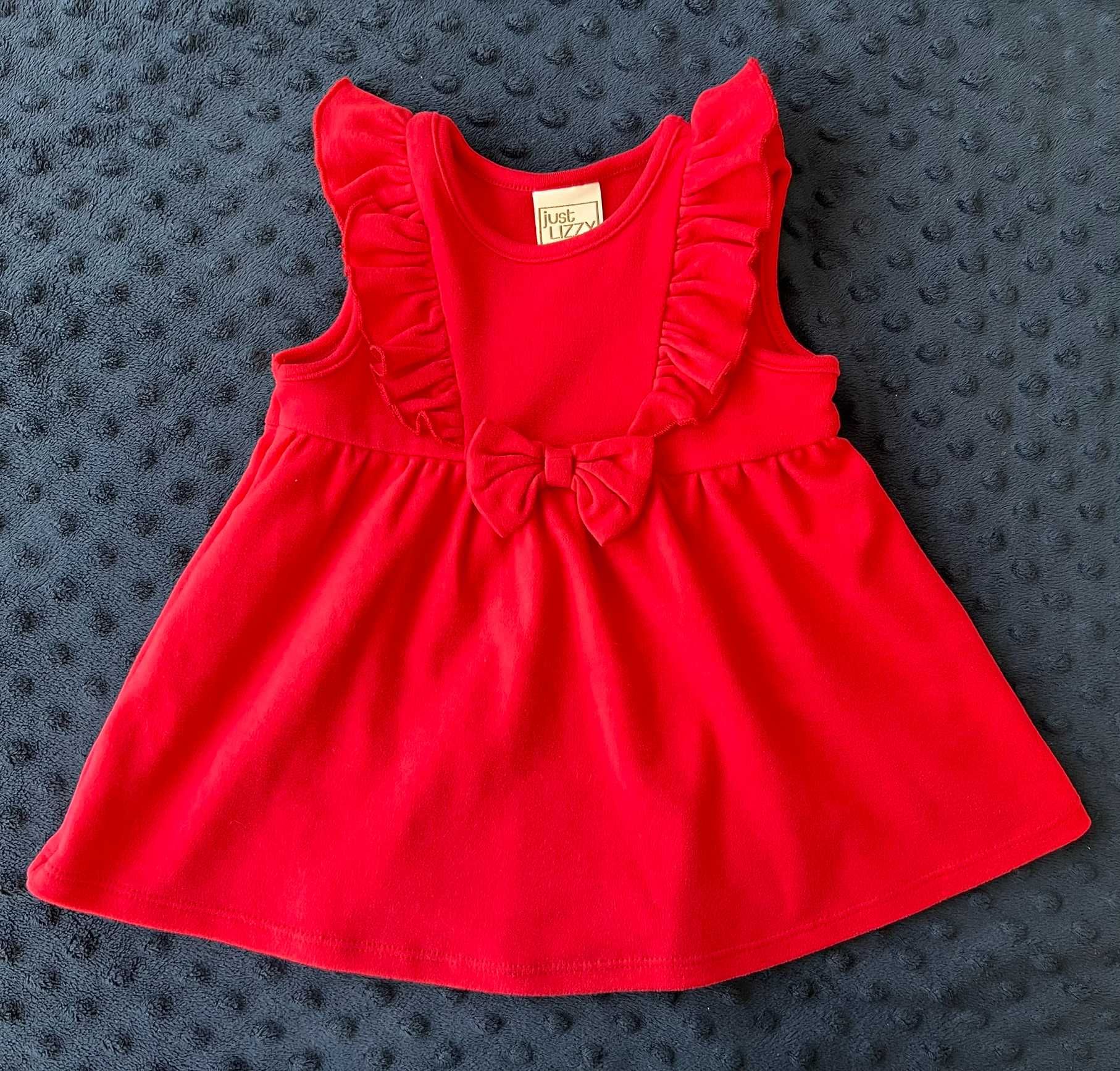 Komplet dziewczęcy: sukienka, body, opaska 6-9M (74)