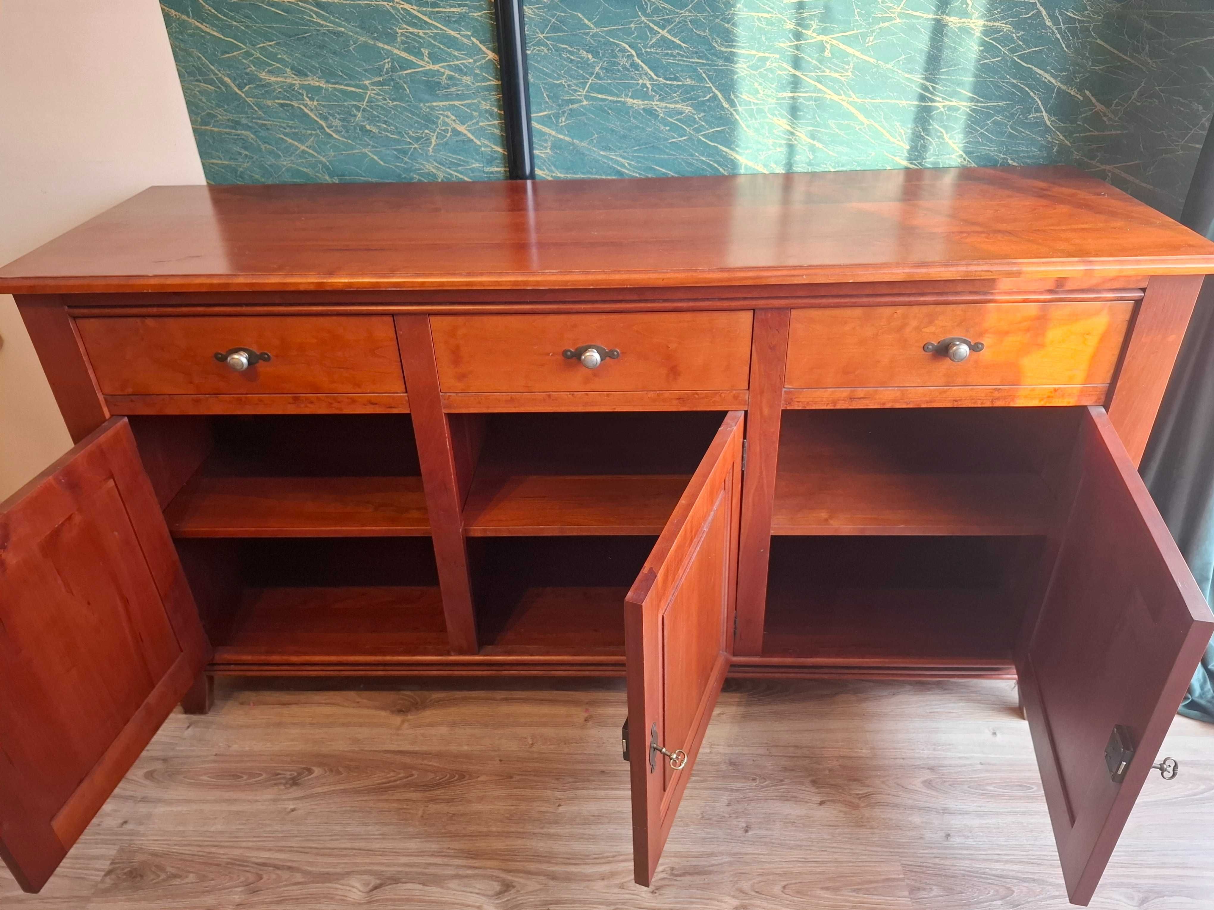 Komoda z litego drewna 170 cm – styl klasyczny – elegancka i solidna