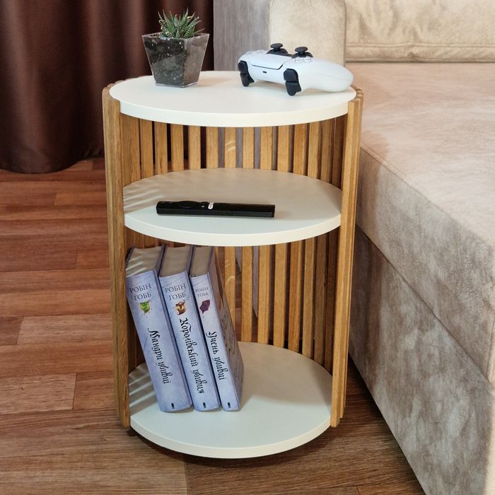 Тумба з рейками дуб + ДСП