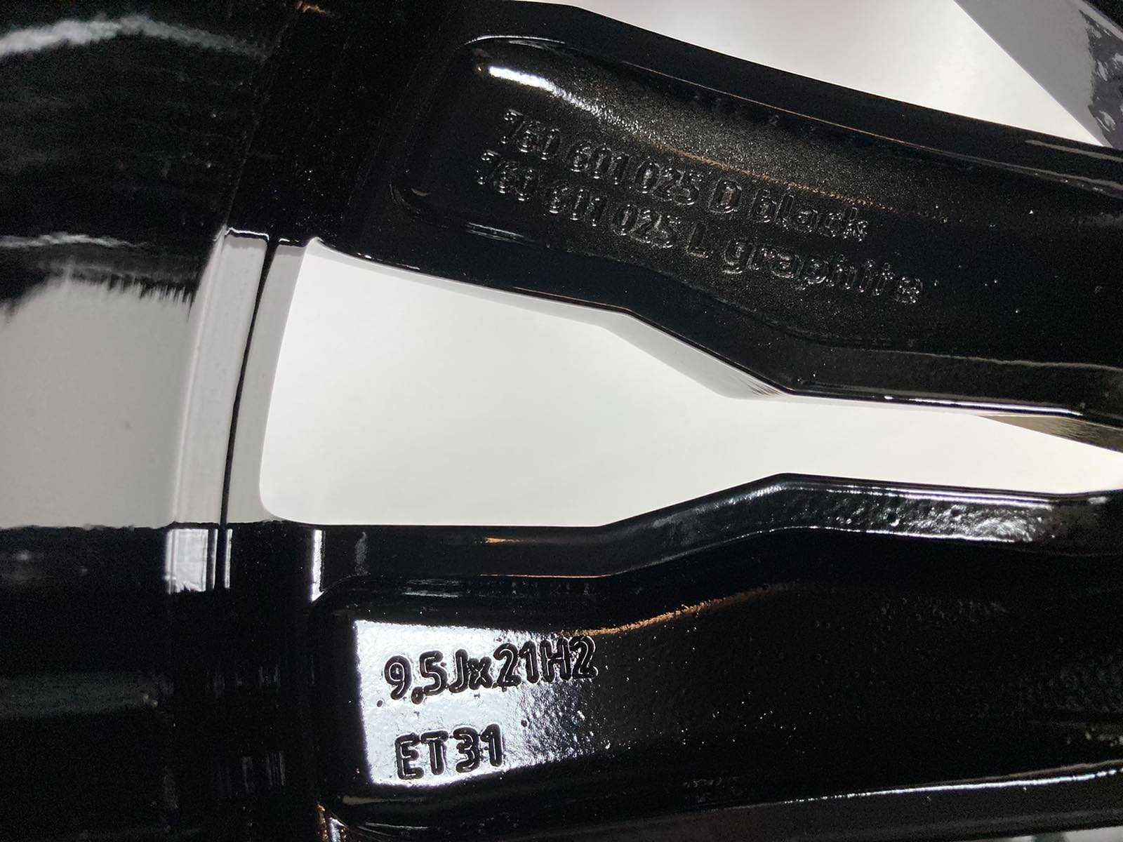 21 оригінальні одноширокі диски VW Touareg Suzuka Black