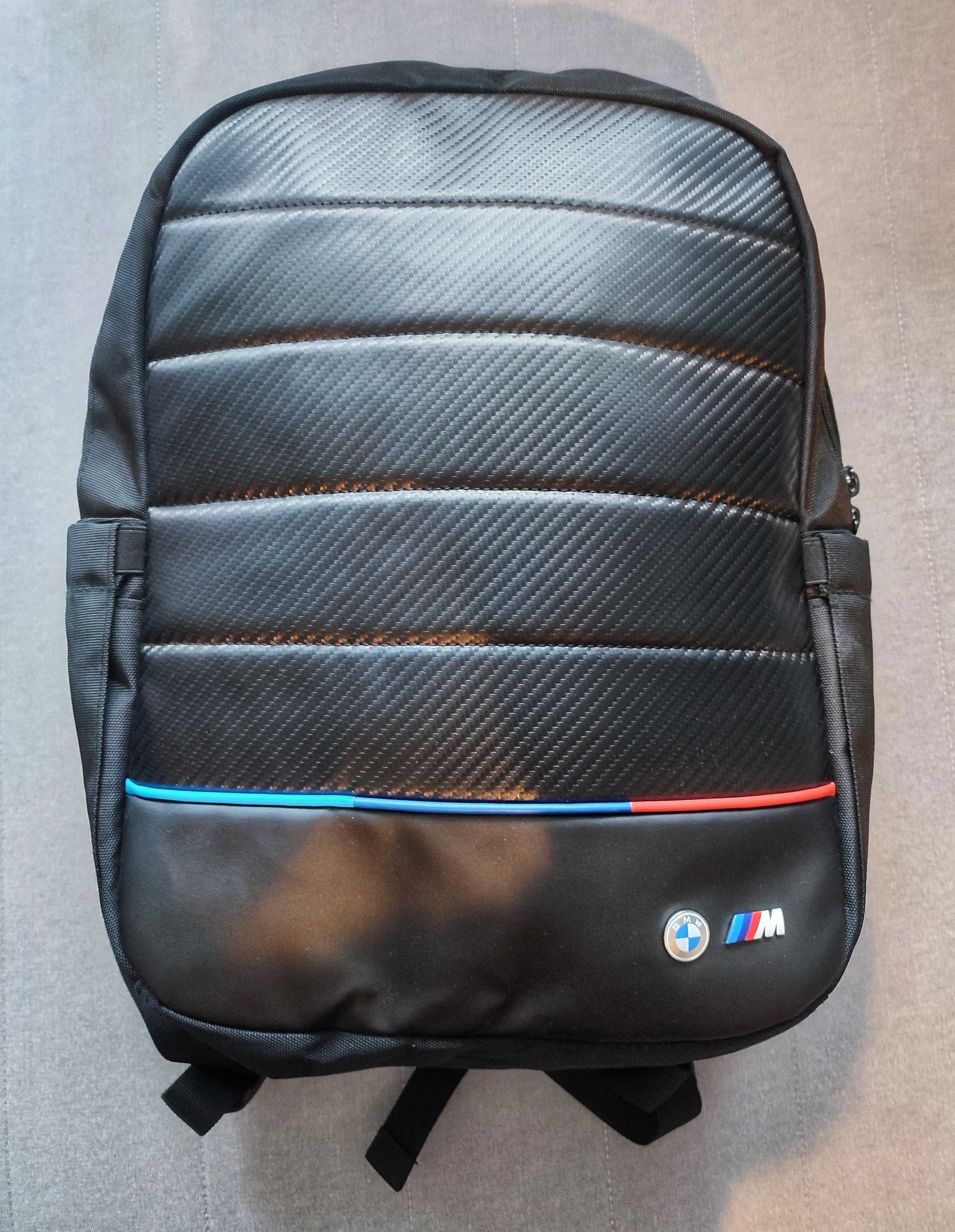 Plecak BMW Carbon&Nylon Tricolor 16 cali Czarny
