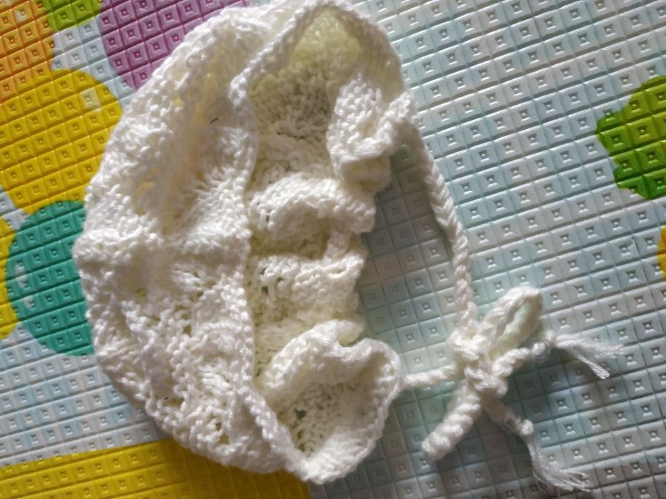 Ręcznie robiony kocyk + czapeczka (ANTYALERGICZNE)