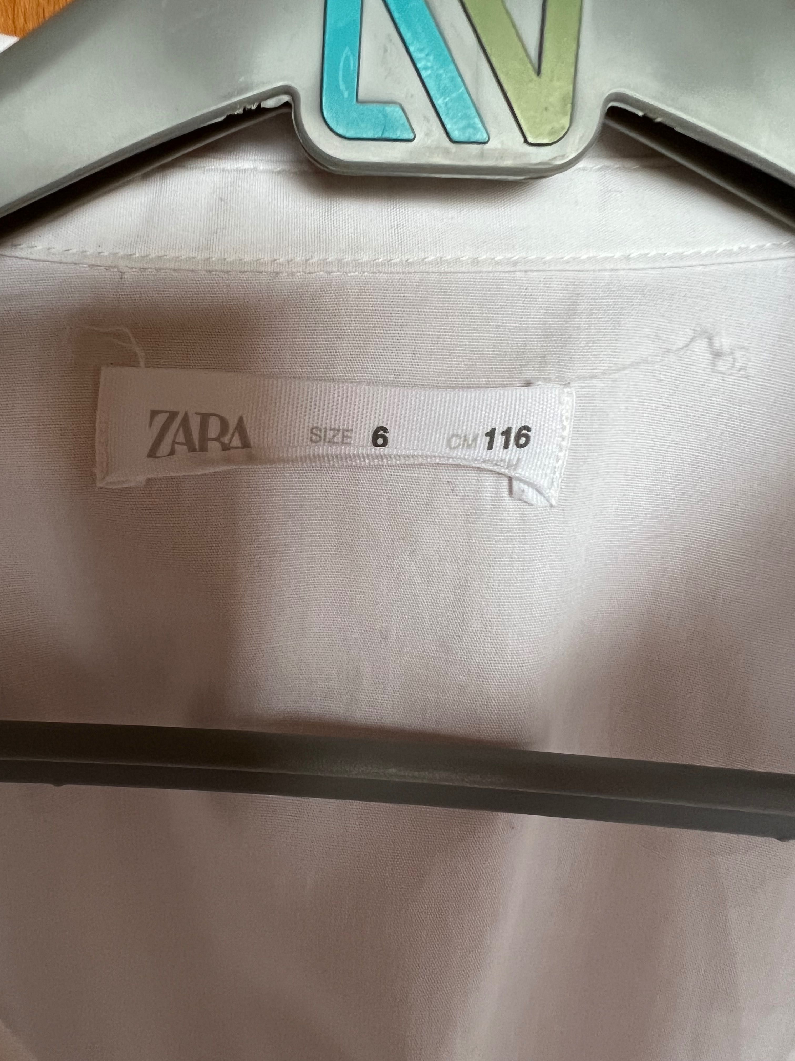 Блуза,рубашка для дівчинки Zara ,біла ,розмір 116,6 років