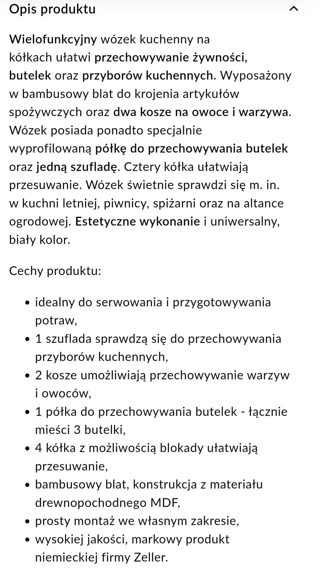 Wózek kuchenny nowy