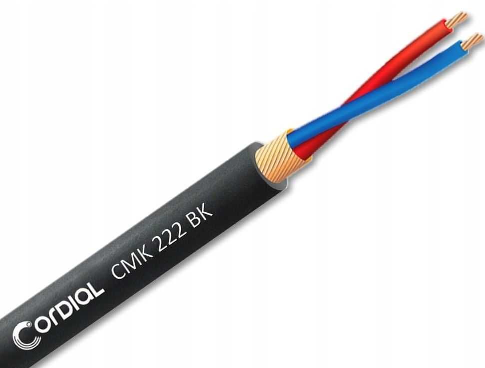 CORDIAL CMK 222 BK przewód, kabel mikrofonowy 2x0,22mm