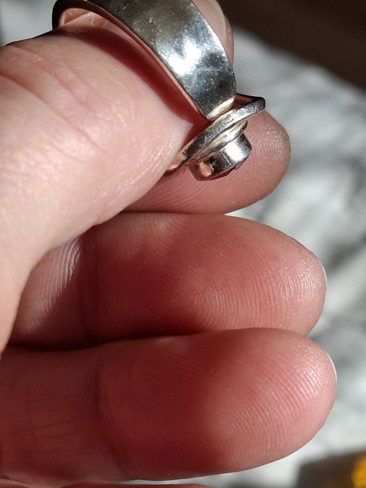 Komplet z rubinem naturalnym.