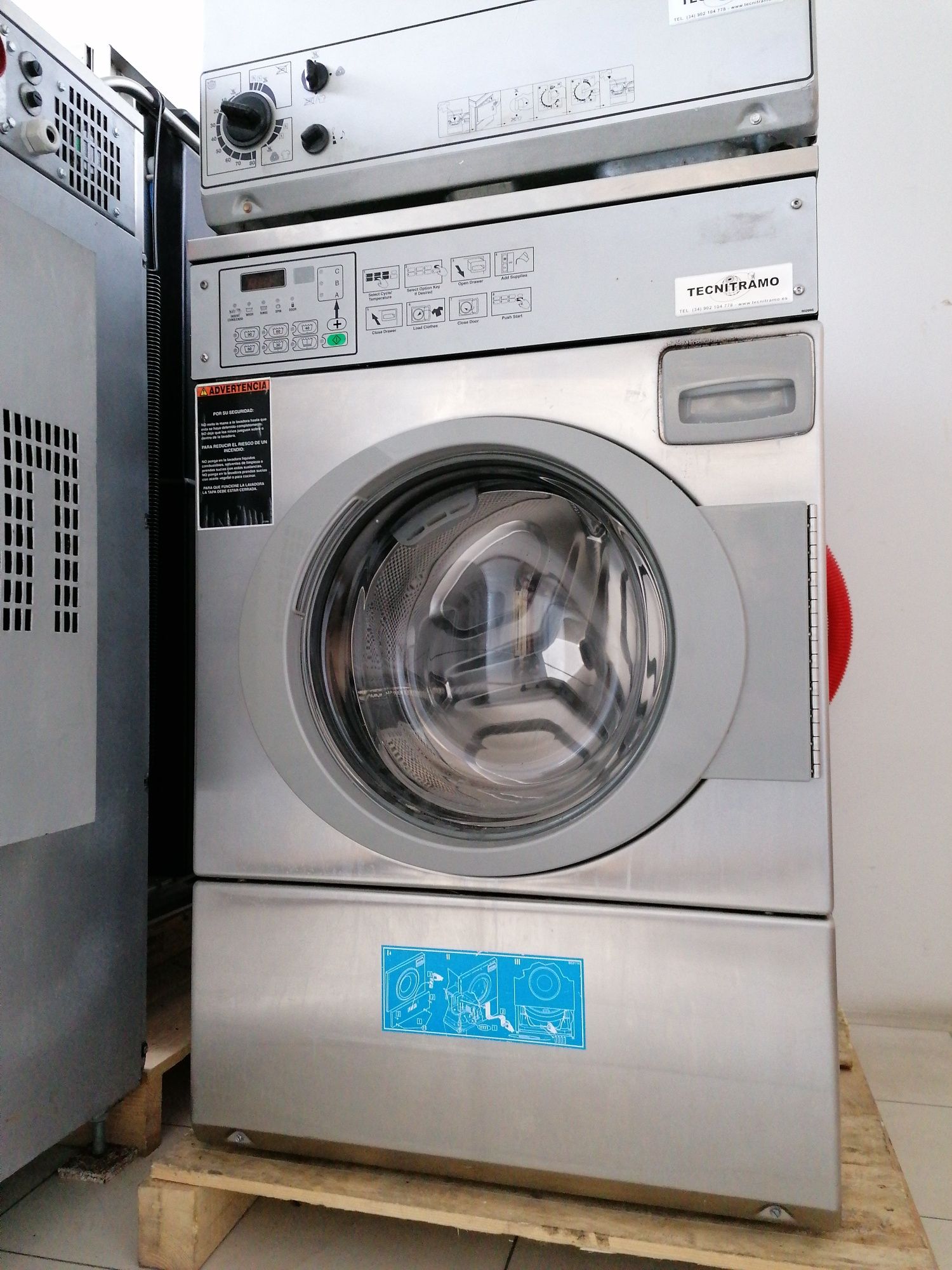 Máquina de lavandaria 12kg self service ou lares painéis inoxidável