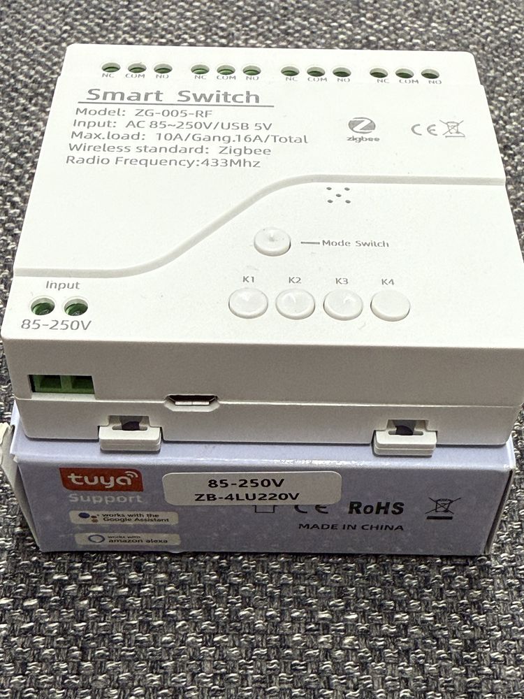 Розумне реле Zigbee для TuyaSmartLife