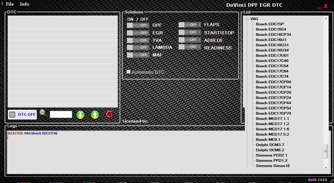 Pakiet programów do egr klapy sonda nox ori ecu paczka usuwanie
