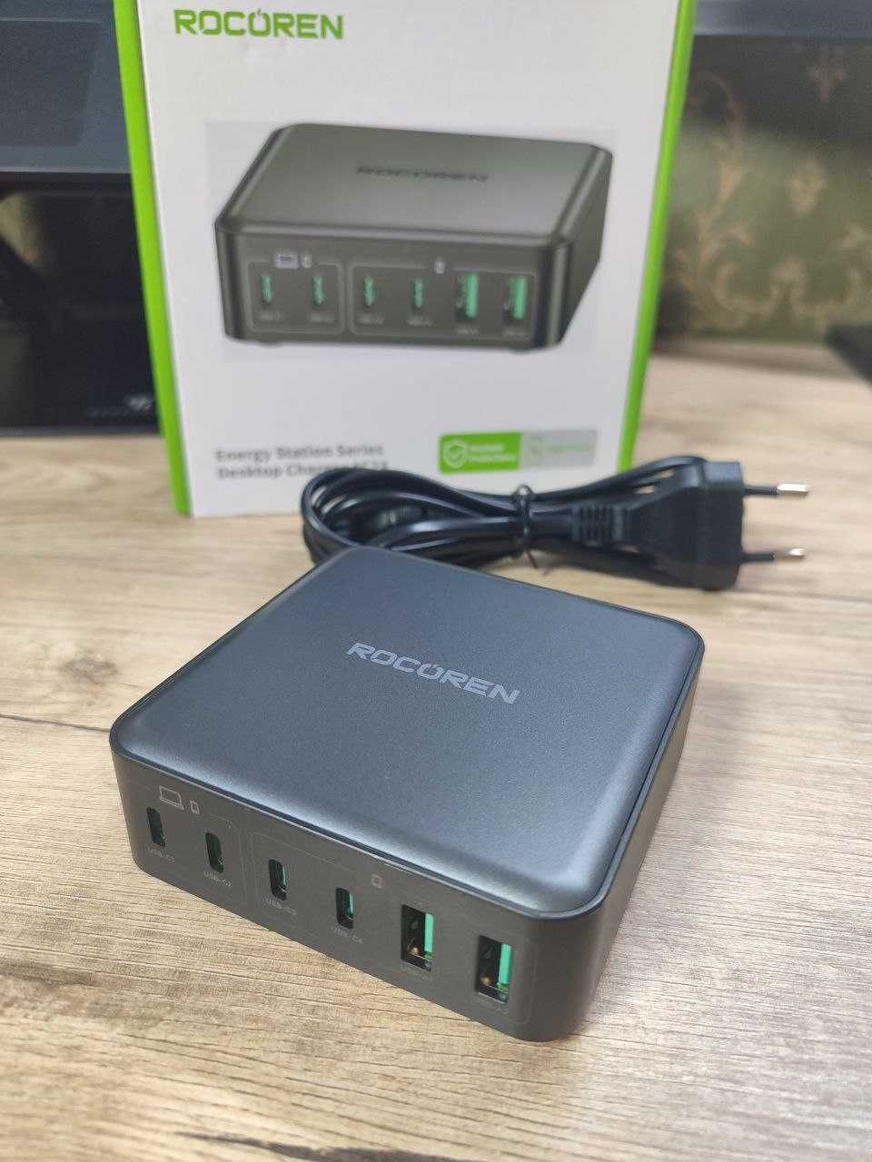 АКЦІЯ! Зарядний пристрій зарядка Rocoren 200W 140W GAN для ноутбука БЖ