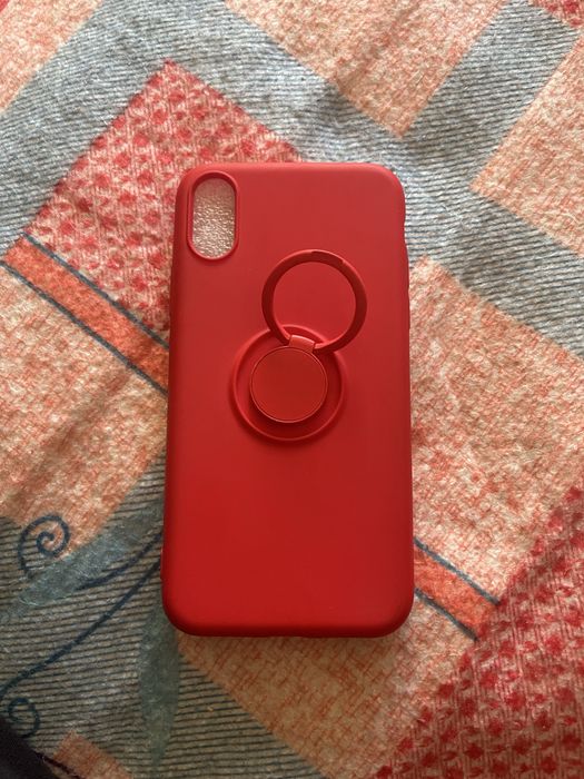 Чехол силіконовий червоний на айфон 10