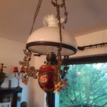 Lampa naftowa / elektryczna wiszaca antyk