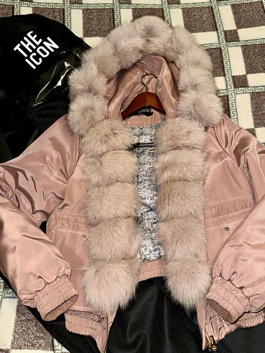 Бомбер з хутром , курточка з хутром , пуховик с мехом , шуба