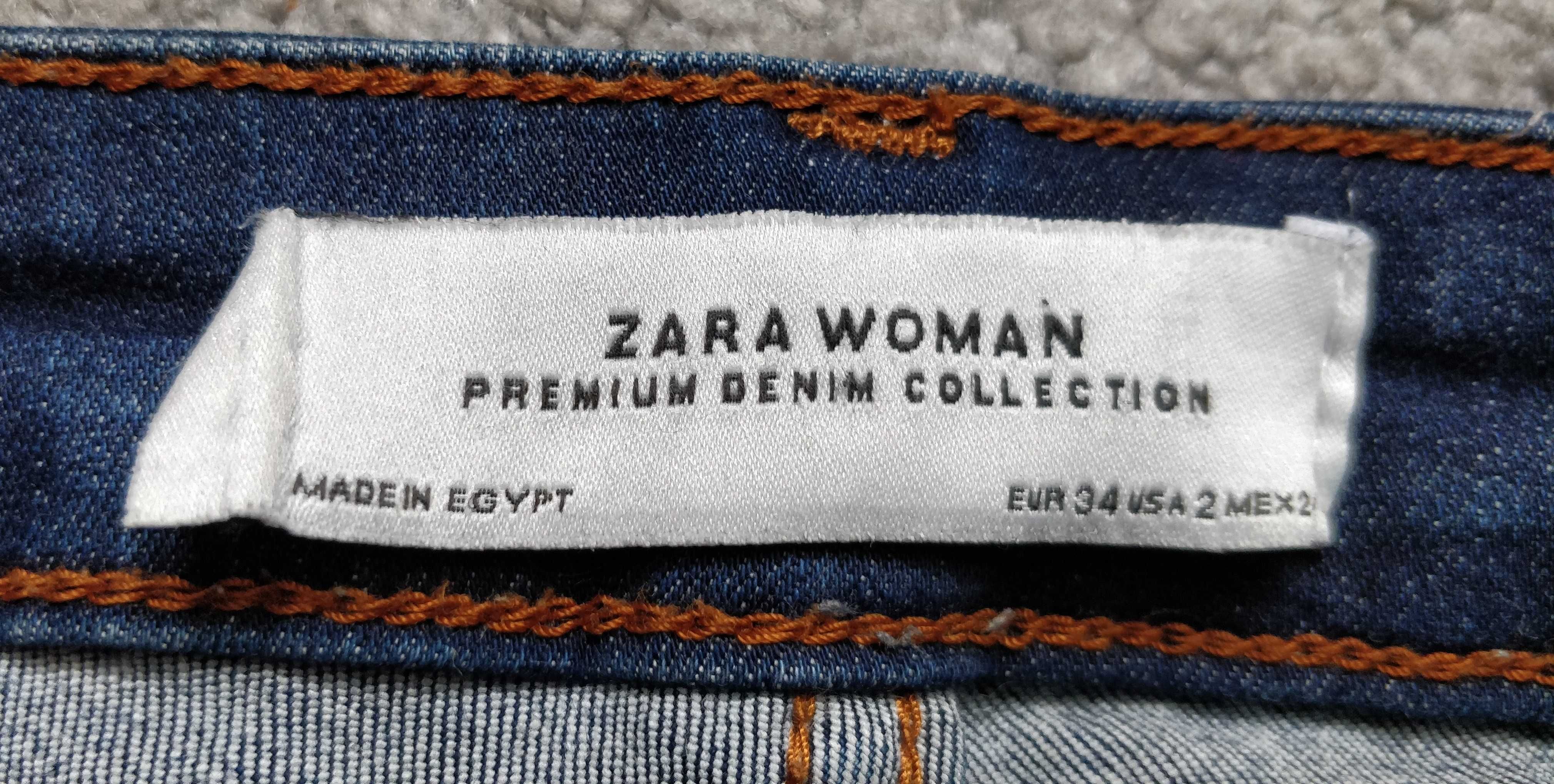 Spodnie ZARA jeansowe, rozmiar 34, dżinsowe, dziewczęce, skinny