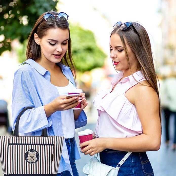 CW30 Mini Shopper Mała Torebka Wodoodporna Materiałowa Poręczna Misiu