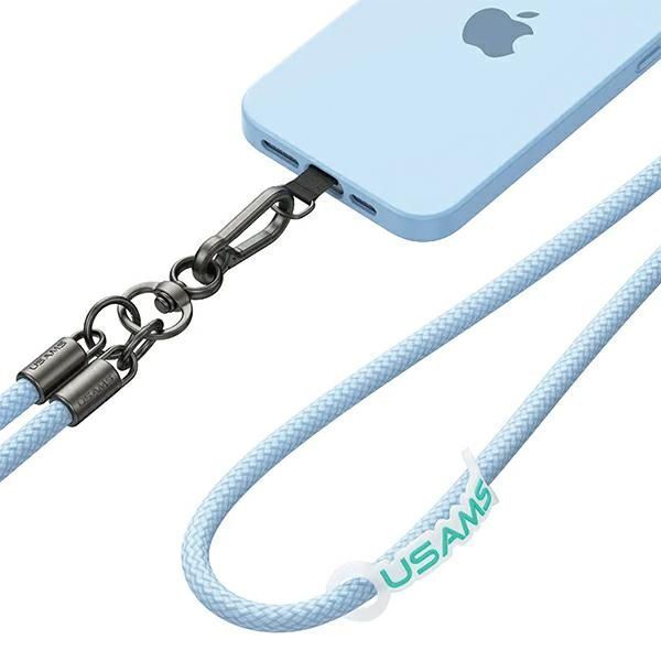 Smycz do telefonu USAMS na szyję / ramię pod etui 120cm czarna
