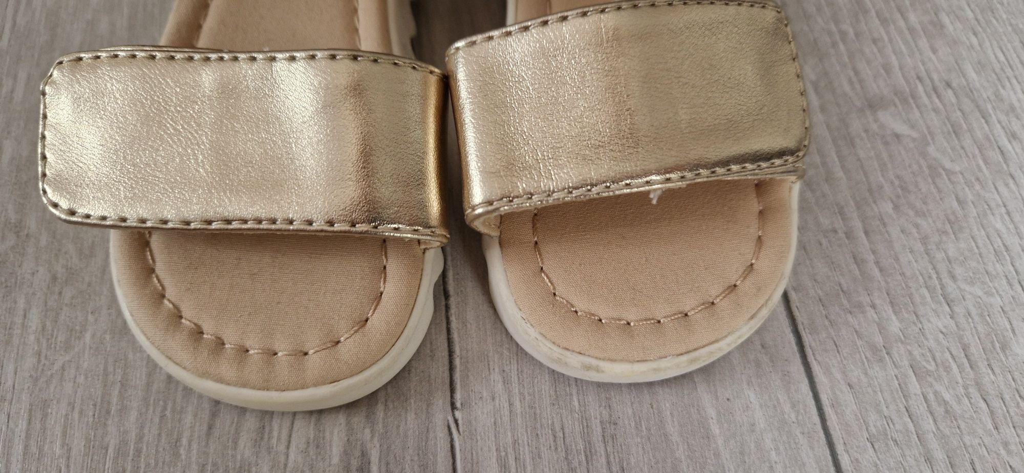 H&M złote sandałki sandały