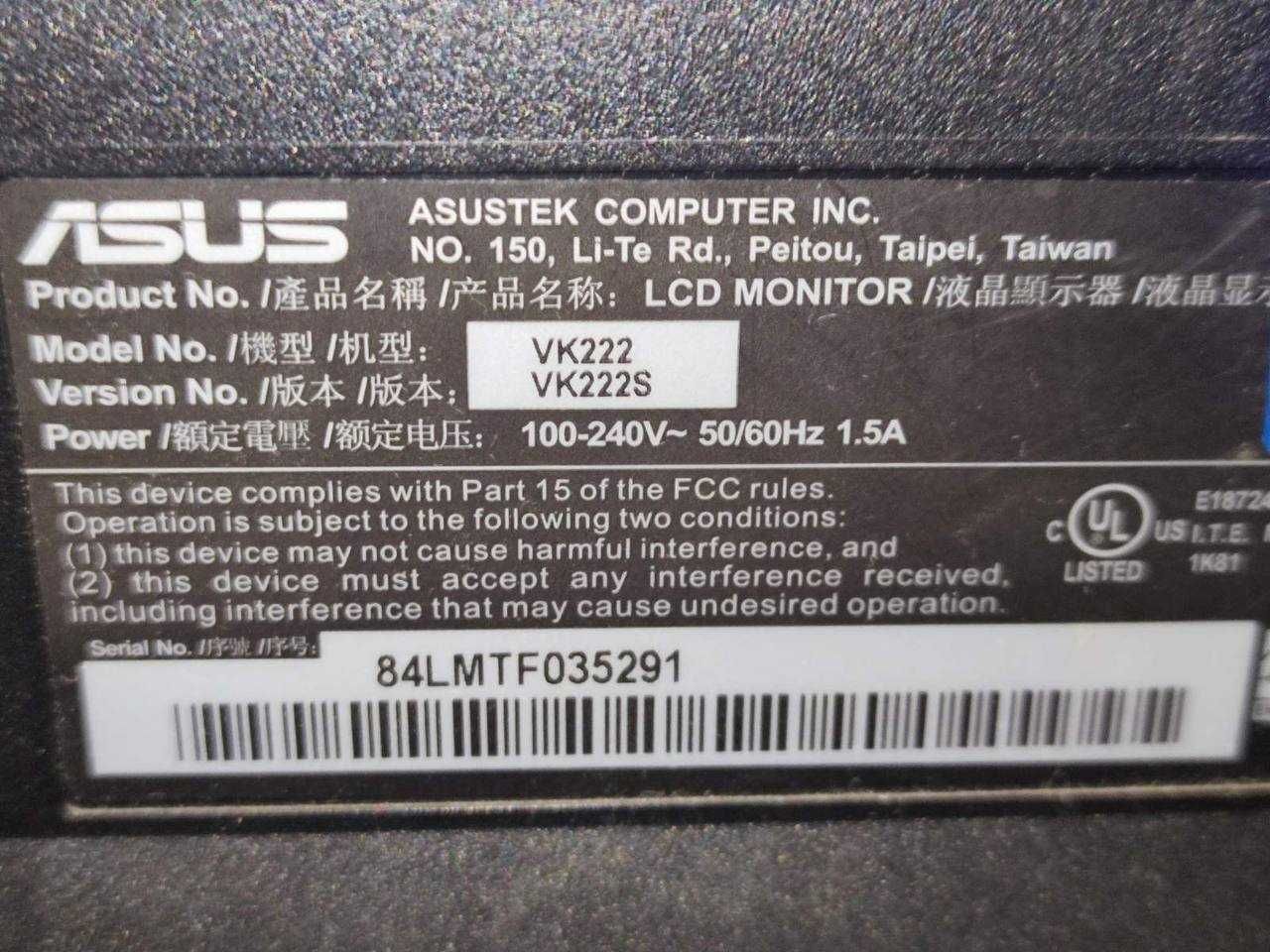 Монитор Asus 60 герц