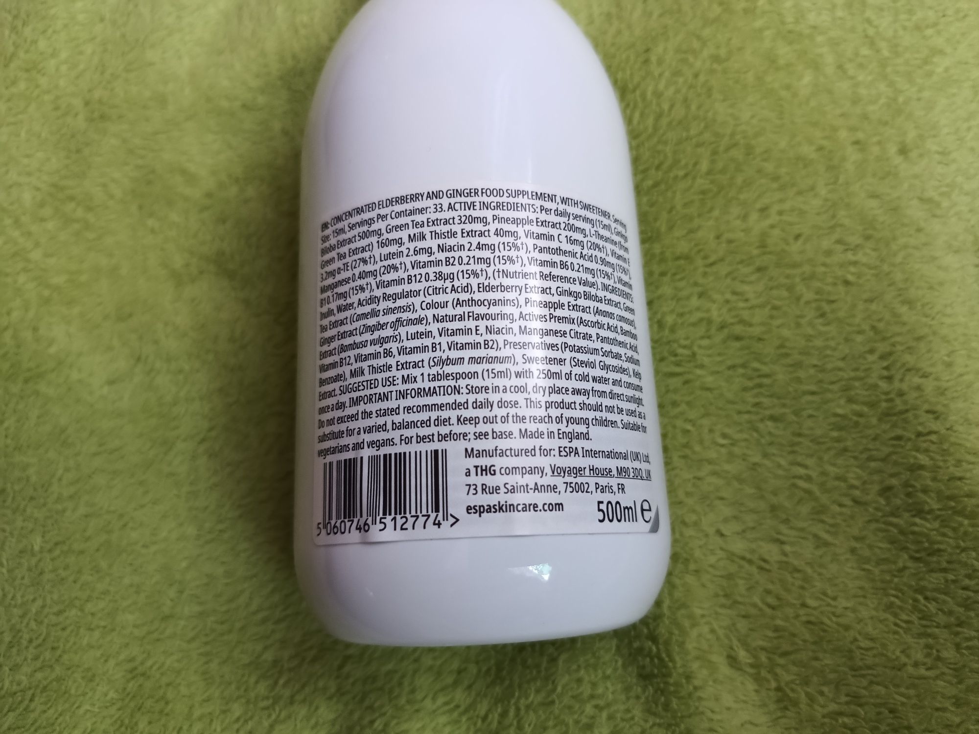 Skoncentrowany suplement diety Espa Natural Beuty Inner Calm 500ml